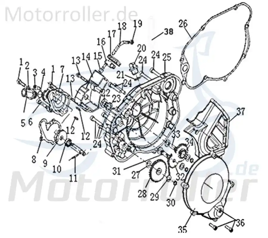 Antriebsrad Ölpumpe CPI SX 50 Supercross 1E40MB.10-18 Ritzel Starter Antriebsritzel Fußstarter 50ccm-2Takt Motorrad Ersatzteil Saisonangebot