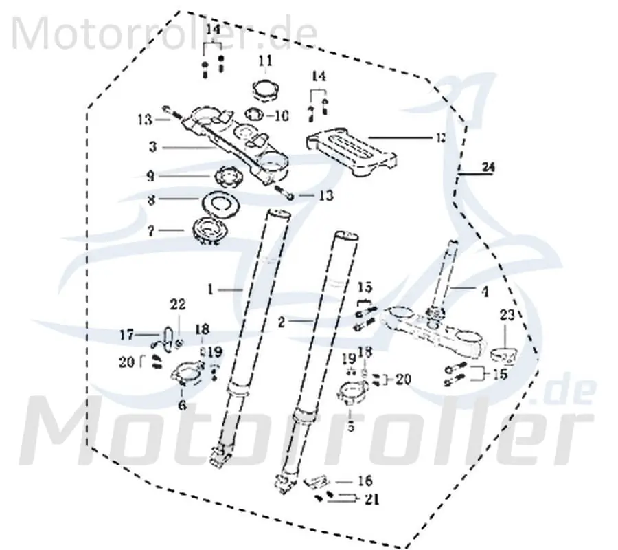 Begrenztes Angebot CPI SX 50 Supercross Gabelbrücke 50ccm 2Takt 216-12Y2-001H Gabeljoch Telegabel Gabel-Brücke Vorderrad-Gabel Vorderradgabel Lenkgabel