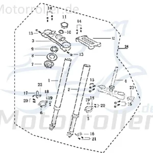 CPI Hutmutter Sechskant-Mutter Hut-Mutter 217-12Y2-001-005 Abschlussmutter Abschluss-Mutter Scooter Moped Ersatzteil Service Inpektion Rabatt