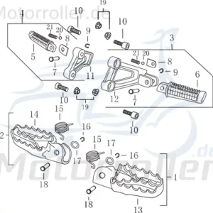 Angebot CPI SX 50 Supercross Fußraste 50ccm 2Takt 220-12Y2-001L-S links vorn Fußablage Fußtritt Fußraster Fuß-Ablage Fuß-Raste Fuß-Tritt