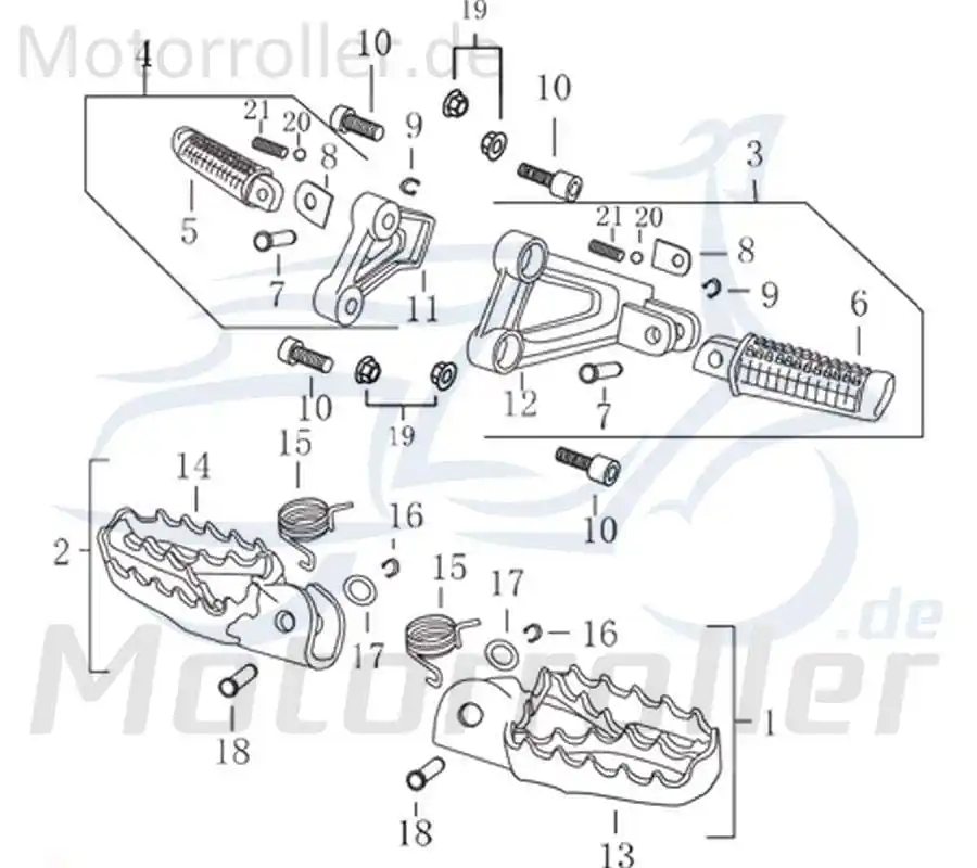 Angebot CPI SX 50 Supercross Fußraste 50ccm 2Takt 220-12Y2-001L-S links vorn Fußablage Fußtritt Fußraster Fuß-Ablage Fuß-Raste Fuß-Tritt
