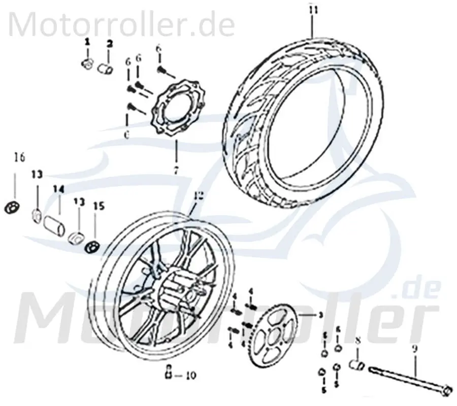 Kreidler Supermoto 50 DD Bremsscheibe hinten 733300 Scheibenbremse Hinterradbremse Motorrad Schaltmoped Markenprodukt