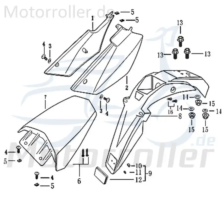 Angebot CPI SX 50 Supercross Heckverkleidung 50ccm 2Takt 403-12Y2-008-B schwarz Seitenteil Seitenverkleidung Seitenabdeckung Heckabdeckung