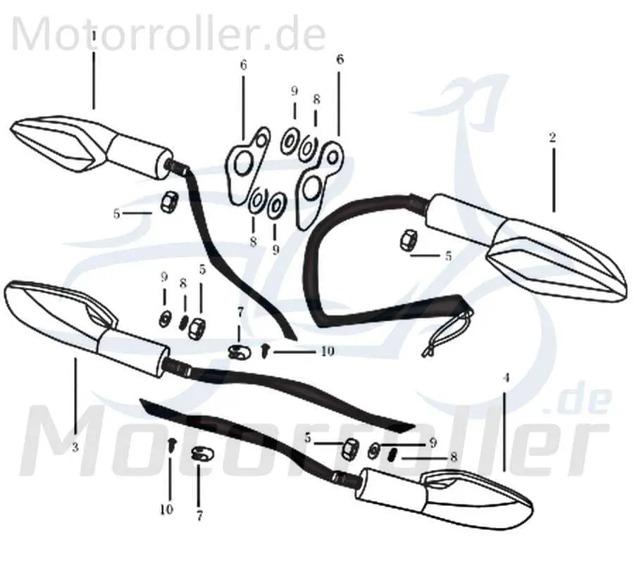 Billig Blinker vorn rechts Kreidler Supermoto 50 DD Blinklicht 733370 Signalleuchte Blinkleuchte Motorrad Schaltmoped