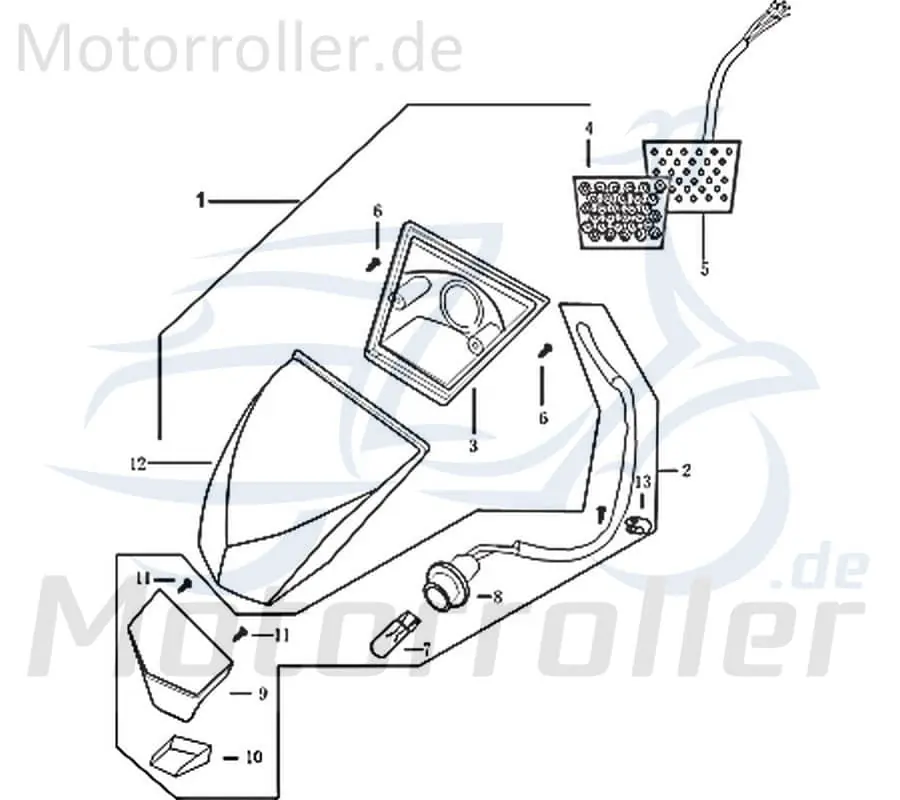 Jetzt Bestellen Rücklicht Kreidler Supermoto 50 DD Rückstrahler 733366 Rückleuchte Heckleuchte Motorrad Schaltmoped