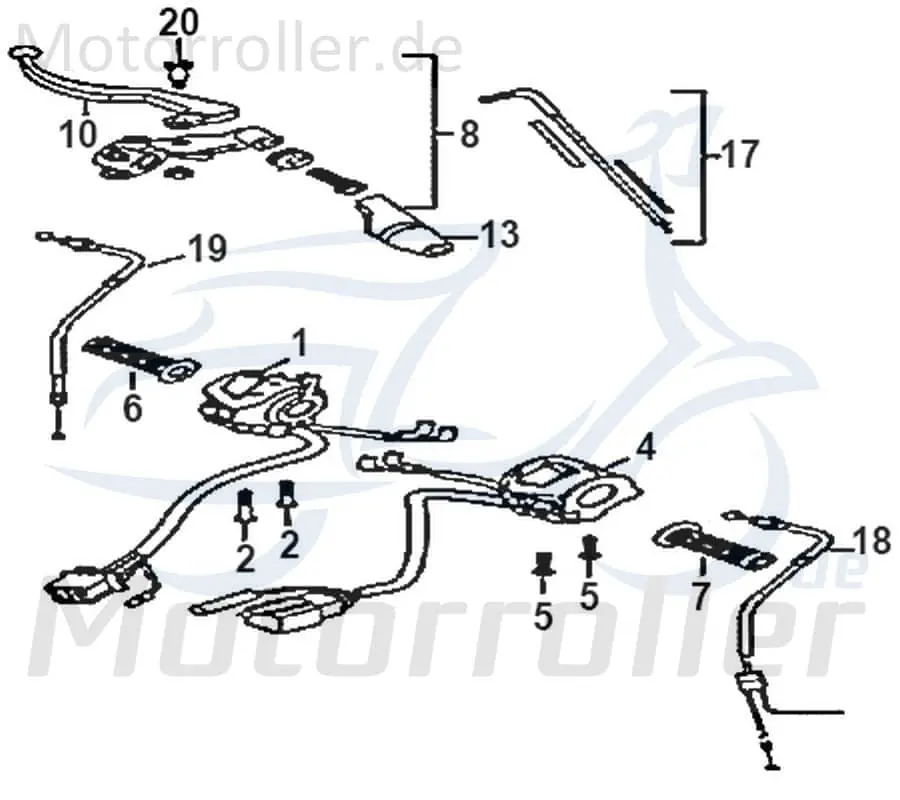 Schaltereinheit rechts Schalter-Element 50cc 733382 Neu