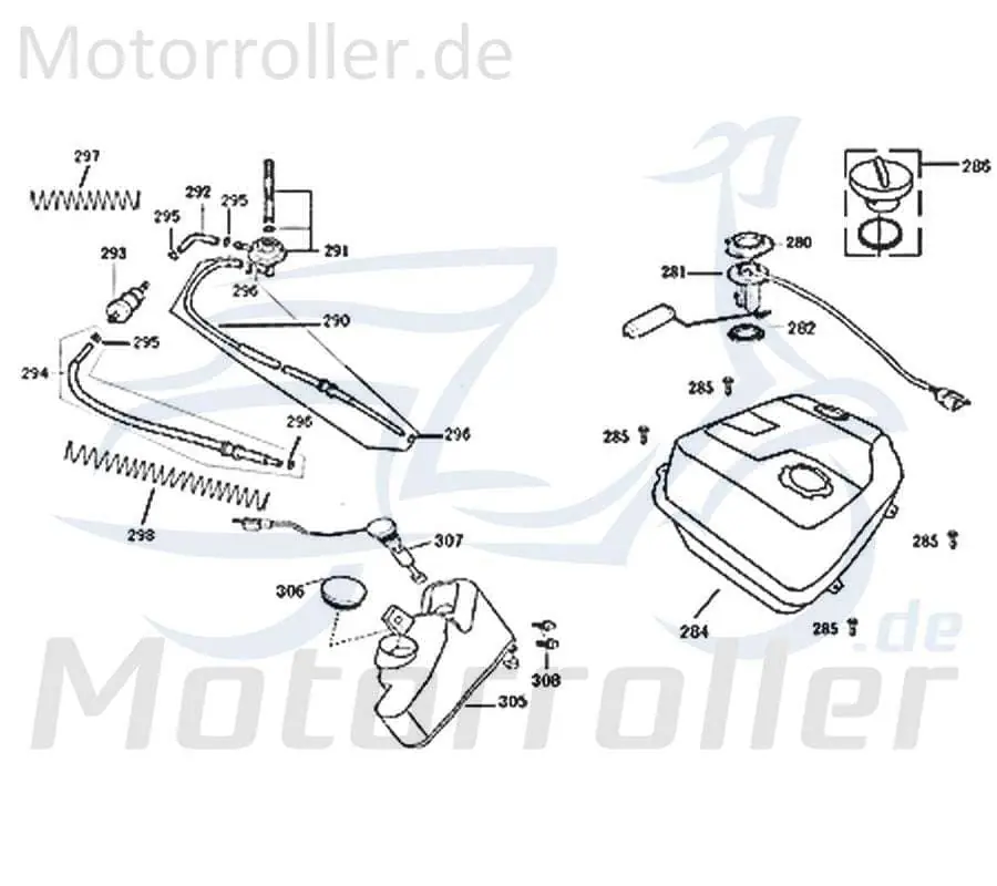 Kreidler Flory 50 Classic Kraftstoffleitung 50ccm 4Takt 740013 Spritleitung 50ccm-4Takt Motorrad Flory 50 Classic Roller Moped Service Neuheit