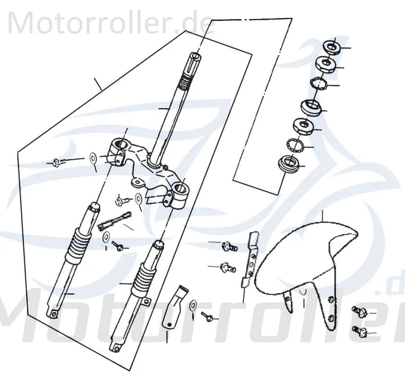 Sofort Bestellen Kreidler Florett RMC-E 50 Gabelholm 50ccm 4Takt FIG37-24 Federbein Gabelstab Gabelbein Gabelstrebe Stoß-Dämpfer Gabel-Holm Gabel-Bein