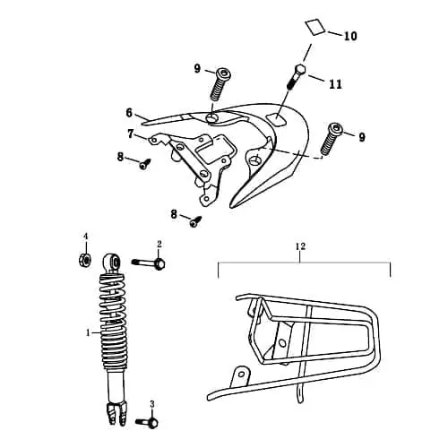 Begrenztes Angebot Verkleidung Heckflügel silber 86282