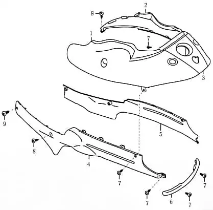 Dekor REX RS450 rechts Heckverkleidung 87206 Billig