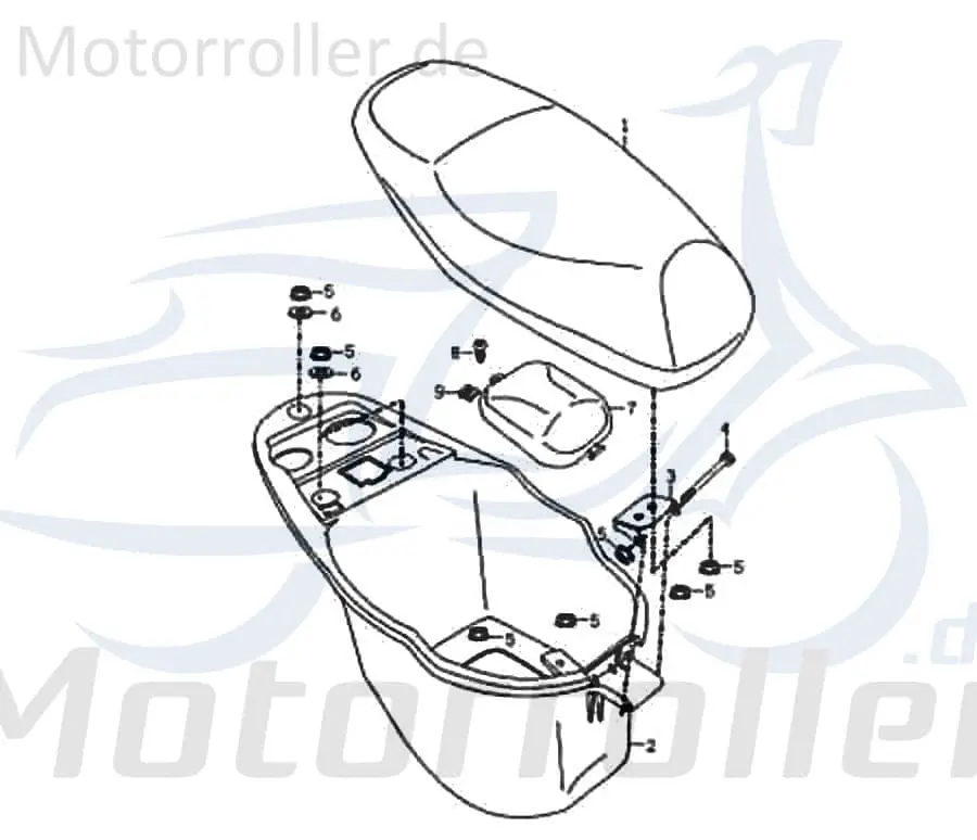 Rex Capriolo 50 4T Vergaserabdeckung 50ccm 4Takt FIG.25-7 50ccm-4Takt Scooter Ersatzteil Service Inpektion Direktimport Preis Gesenkt