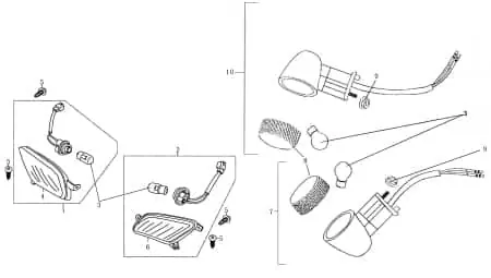 Blinker links vorn Rex RS700 Signalleuchte 50ccm 4Takt Blinklicht Blinkleuchte Fahrtrichtungsanzeiger Blinkleuchten Blinkerleuchte Neue Kollektion