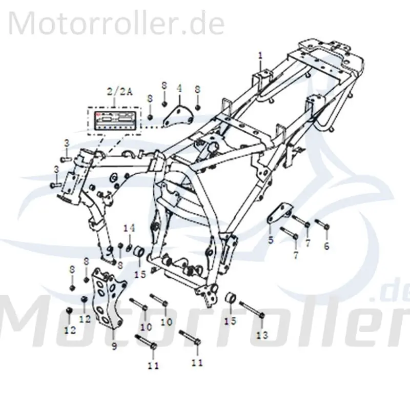 Expressversand Kreidler STREET 125 DD Schraube M8x125mm 125ccm 4Takt 91504 Bundschraube Maschinenschraube Flanschschraube Flansch-Schraube Scooter