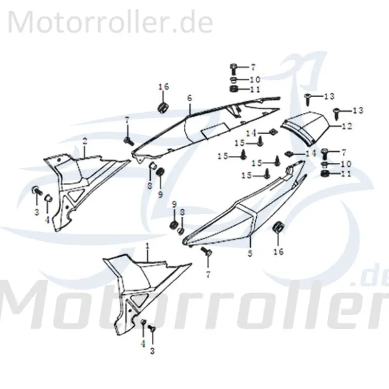 Verkleidung hinten links Abdeckung 91410 Top-Seller