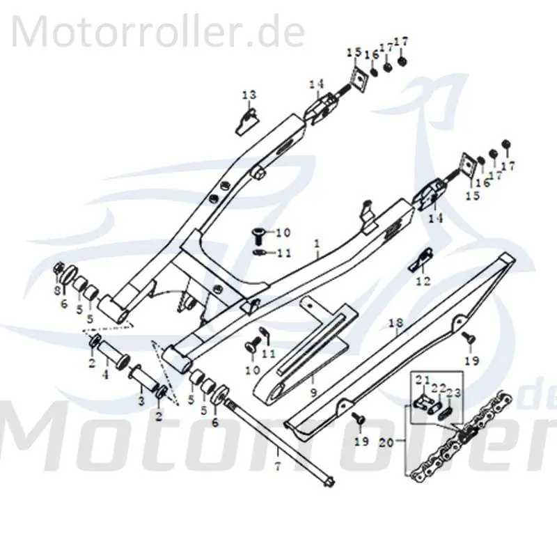 Kreidler STREET 125 DD Befestigungsplatte 125ccm 4Takt FIG.C23-12 Halterung Haltebügel Halteblech 125ccm-4Takt Scooter Ersatzteil Geprüft