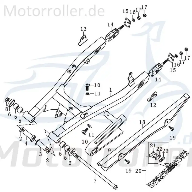 Must-Have Kreidler STREET 125 DD Befestigungsplatte 125ccm 4Takt FIG.C23-13 Halterung Haltebügel Halteblech 125ccm-4Takt Scooter Ersatzteil