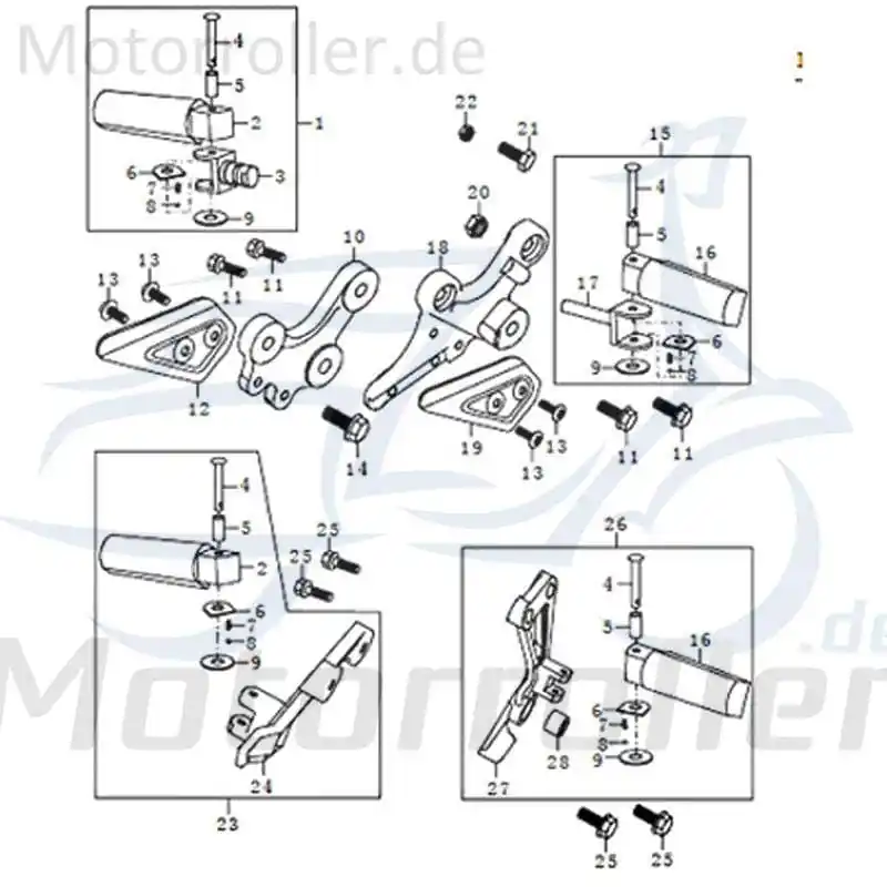 Kreidler STREET 125 DD Blende Zierblende 125ccm 4Takt 91433 Style-Blende Schutz-Blende Style-Element 125ccm-4Takt Scooter Qingqi Preisknaller