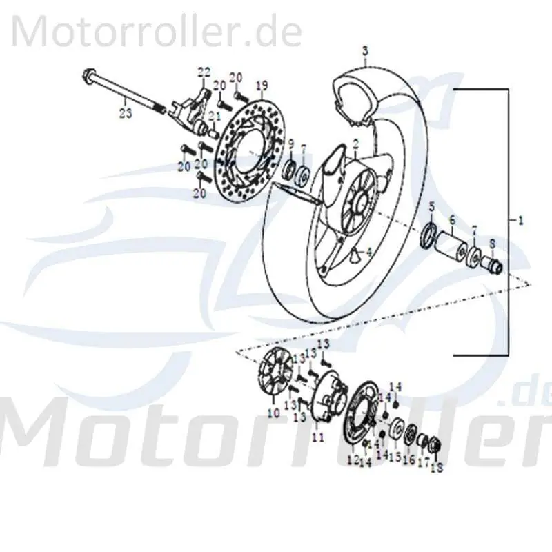Billig Kreidler STREET 125 DD Öldichtung 125ccm 4Takt FIG.C28-16 125ccm-4Takt Scooter Ersatzteil Service Inpektion Direktimport