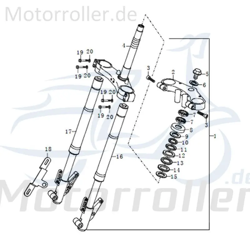 Kreidler STREET 125 DD Kugellagerboden 125ccm 4Takt FIG.C26-14 125ccm-4Takt Scooter Ersatzteil Service Inpektion Direktimport Sichere Zahlung