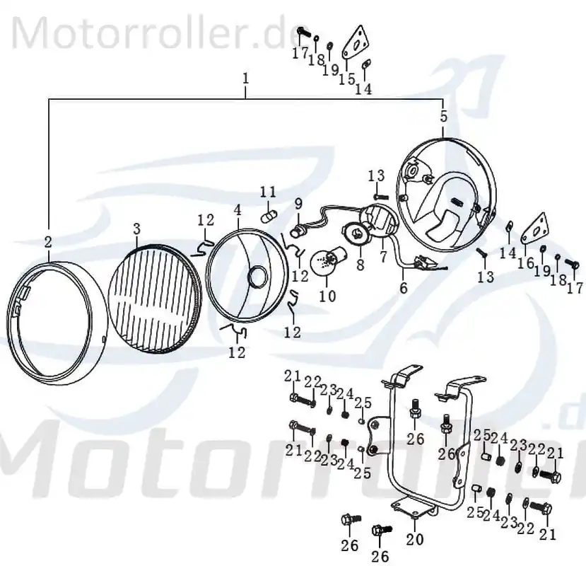 Kreidler STREET 125 DD Schraube M8x25mm 125ccm 4Takt 91566 Bundschraube Maschinenschraube Flanschschraube Flansch-Schraube 125ccm-4Takt Markenware