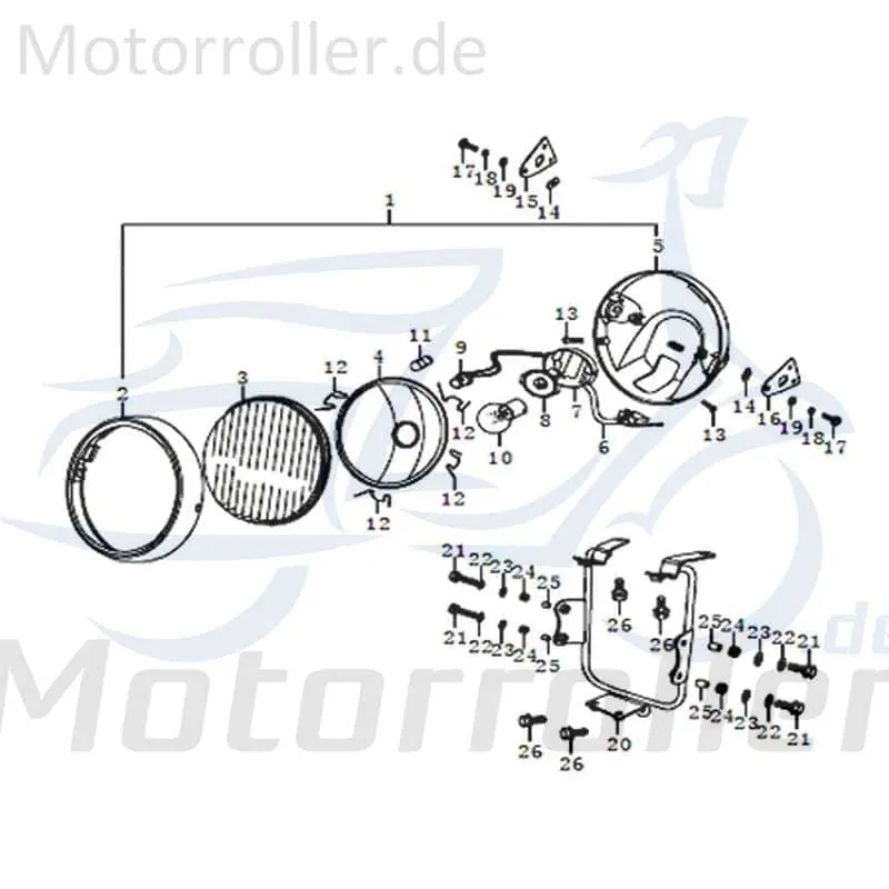 Schnäppchen Halter Scheinwerfer Kreidler SUPERMOTO 125 Halterung Haltebügel 91324 Halteblech 125ccm-4Takt Motorrad