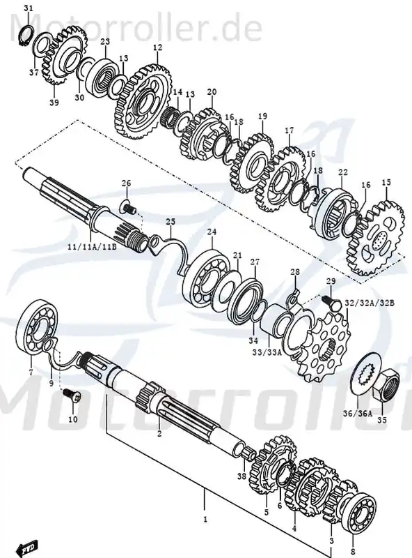 Kreidler STREET 125 DD Distanzbuchse 125ccm 4Takt 91515 Hülse Distanzhülse Distanzring Distanz-Hülse Passhülse Passbuchse 125ccm-4Takt Knallerangebot