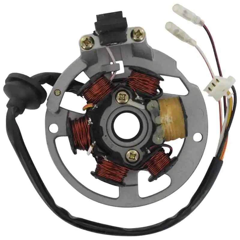 Must-Have Rex 50 Scooter Mofa Zündgrundplatte 50ccm 2Takt Stator Ankerplatte 1E40QMB YY50QT-28 50cc 2T Minarelli liegend Zündplatte