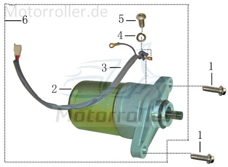 Wochenendangebot Rex RS460 Akku-Leitung Scooter Mofa Starterkabel Anlasserkabel 50ccm 4Takt 139QMB JSD50QT-13 50cc 4T 139QMA Anschlusskabel