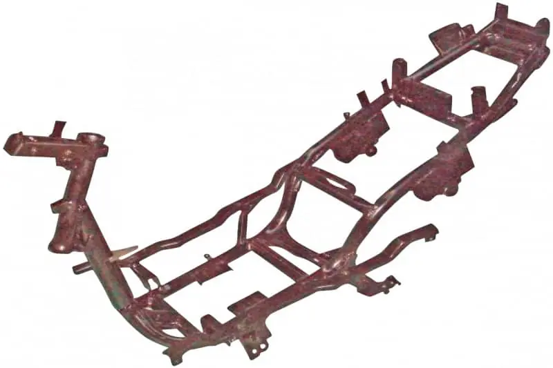 Jonway 1E40QMB Gestell 50ccm 2Takt Rahmen Metallrahmen AGM YY50QT-28 50cc 2T Minarelli liegend Fahrgestell Rahmenteil Echt