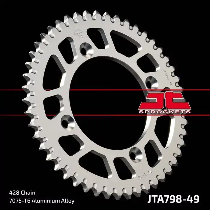 Kettenrad Alu 49Z 428 SI passend für Suzuki RM 80 / RM 85 Top-Preis