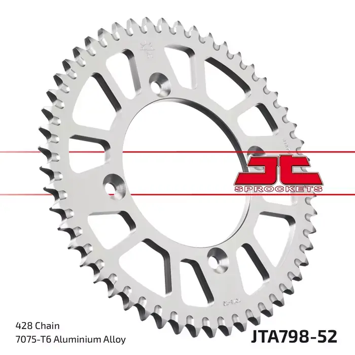 Kettenrad Alu 52Z 428 SI passend für Suzuki RM 80 / RM 85 Nur Heute