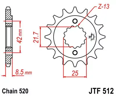 Direkt Vom Hersteller Ritzel 12Z 520 feinverzahnt passend für Kawasaki
