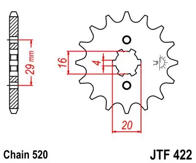 Ritzel 14Z 520 Grobverzahnt passend für Kawasaki KX 125 & Suzuki GT/TS Modelle Top-Seller