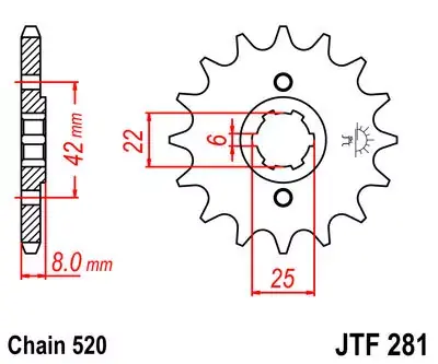 Ritzel 13Z 520 Grobverzahnung passend für Honda Begrenztes Angebot