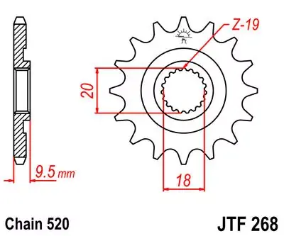 Ritzel 13Z 520 Feinverzahnt passend für Honda CR 125 R Preisreduziert