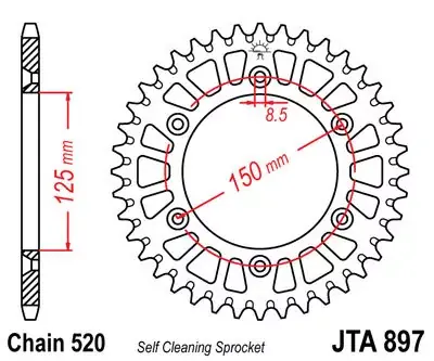 Kettenrad ALU 38Z 520 SI Angebot