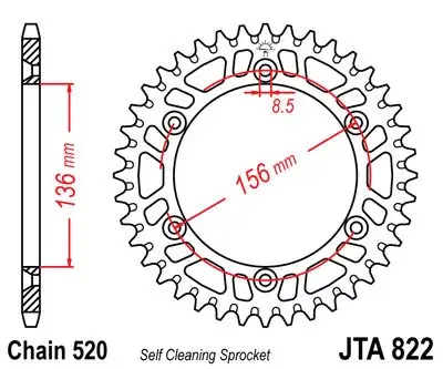 Kettenrad Alu 53Z 520 SI passend für Suzuki RM400 & Husqvarna CR125 Kracherpreis