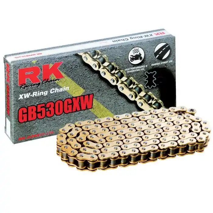 Neue Ware RK 530GXW Antriebskette gold 116 Glieder offen mit Nietschloss passend für Yamaha YZF-R1 RN12