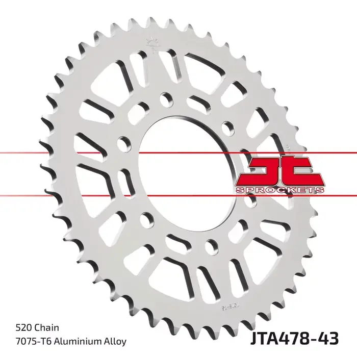 Jetzt Kaufen Kettenrad ALU 43Z 520 SI Innen Ø 80 Lochkreis 104