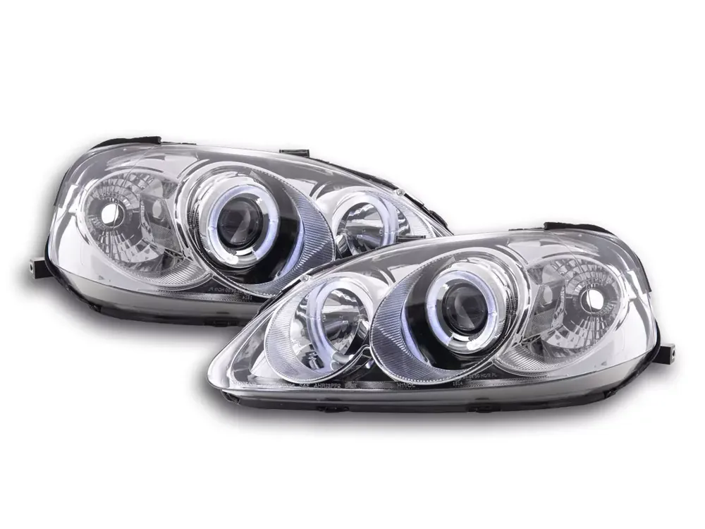 Scheinwerfer Set chrom passend für Honda Civic Coupe 99-00 Preis Gesenkt