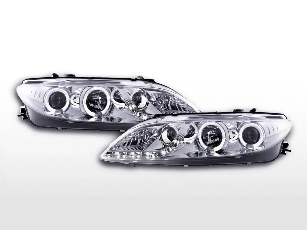 Neuheit Daylight LED Scheinwerfer Set chrom passend für Mazda 6 GG/GY 02-07