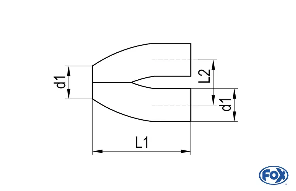 FOX Y-Adapter für Endrohre 45mm Edelstahl Schnäppchen