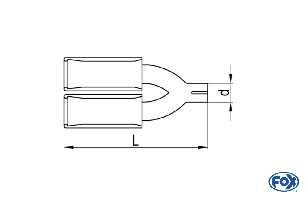 Garantierte Lieferung FOX Anschraubendrohr Typ 32 Edelstahl doppelt oval mit Schelle