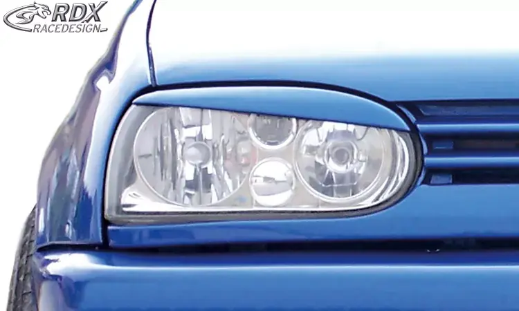 Super-Preis RDX Scheinwerferblenden passend für VW Golf 3 Böser Blick (schräge Version)