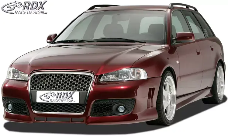 Markenware RDX Motorhaubenverlängerung passend für Audi A4 B5 "SingleFrame" Böser Blick