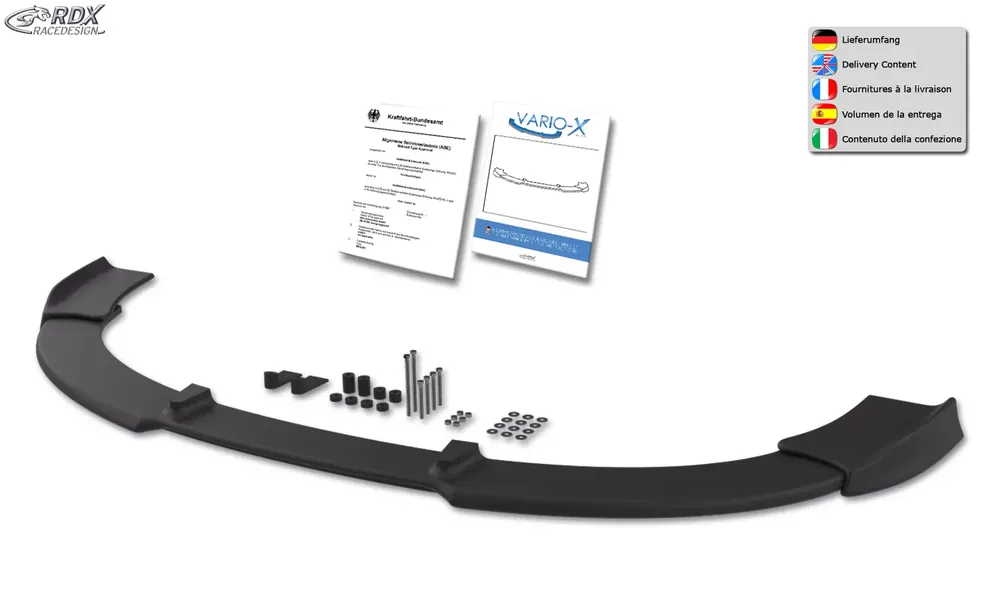 Highlight RDX VARIO-X Frontspoiler passend für SEAT Leon 1P FR & Cupra bis 2009