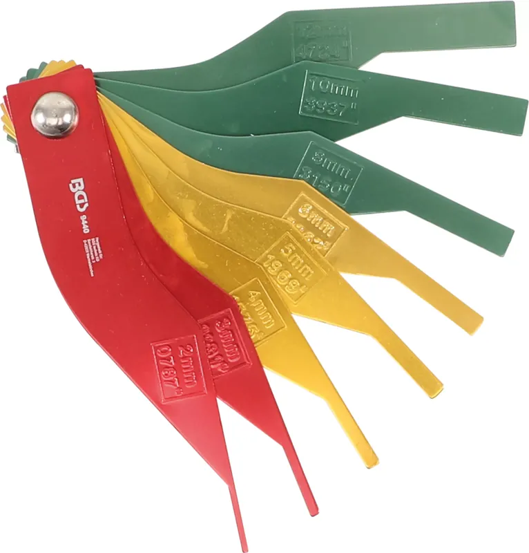 Meistverkauft BGS Bremsbelag-Verschleißlehren-Satz aus Aluminium, 8-tlg.