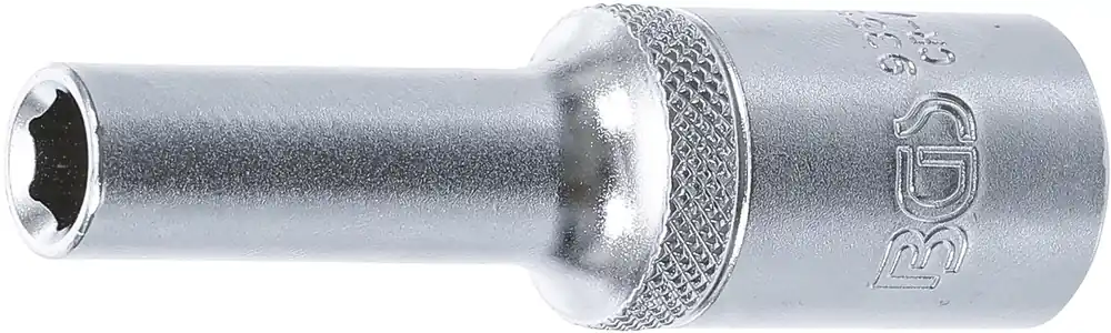 BGS Steckschlüssel-Einsatz Sechskant, tief SW 8 mm, Antrieb Innenvierkant 12,5 mm (1/2 Zoll) Markenprodukt
