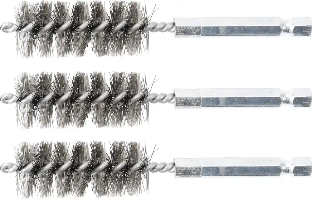Stahlbürsten-Set 3-tlg. 18 mm mit Außensechskant 6,3 mm (1/4 Zoll) Top-Preis