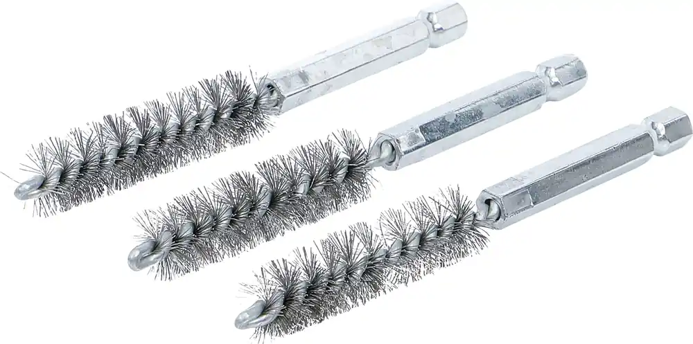 Meistverkauft Stahlbürsten Set 3-tlg. 12 mm mit 1/4 Zoll Außensechskant
